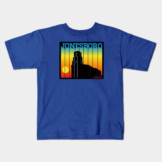 Jonesboro Campus Sunrise Kids T-Shirt by rt-shirts